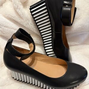 Issey Miyake Black and White Platform Shoes